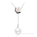 Customized Design Fashion Jewelry OUXI Zircon Pearl Necklace